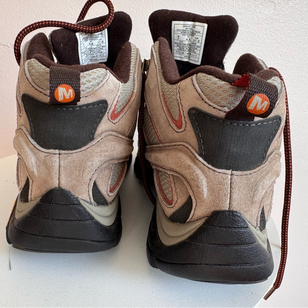Merrell Moab 2 Mid Waterproof Suede Hiking Boots in Bungee Cord Size 7 - Picture 8 of 10
